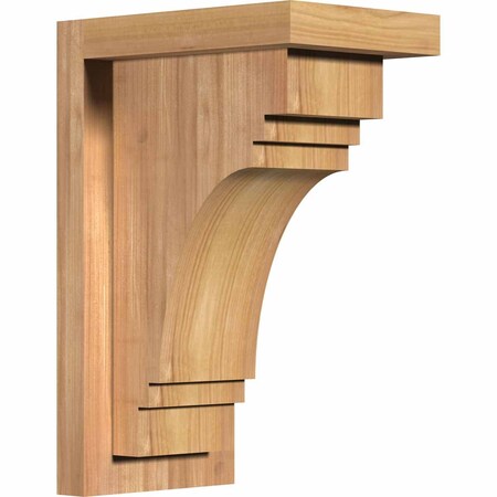 Ekena Millwork Pescadero Smooth Corbel w/Backplate, Western Red Cedar, 5 1/2"W x 8"D x 12"H COR06X08X12PEC01SWR